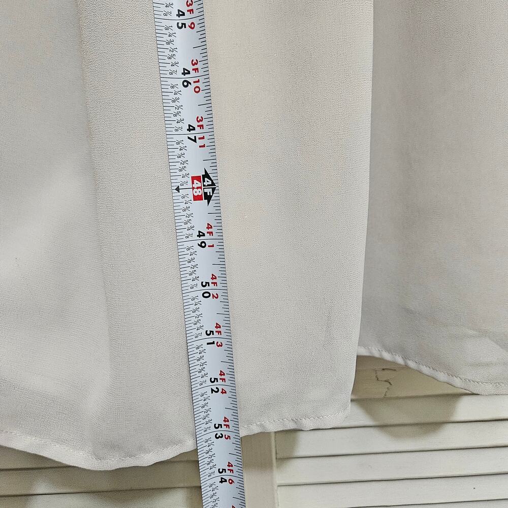 H&M Cream Chiffon Maxi Dress with Black Lace Detail - Size 6 NWT - Picture 6 of 11